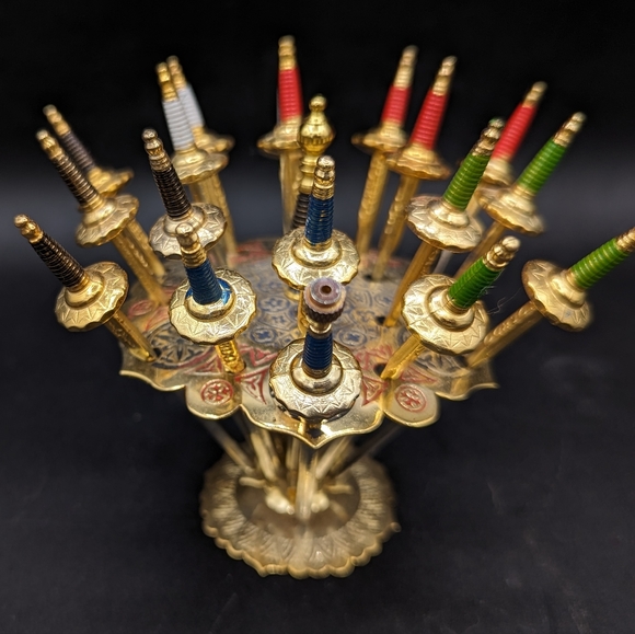 A Toledo Spain Large Stand of 18 Sword of Cocktail sticks - Picture 10 of 14